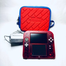 Console NINTENDO 2DS POKEMON RUBINO OMEGA TRANSPARENT RED + custodia NO pennino