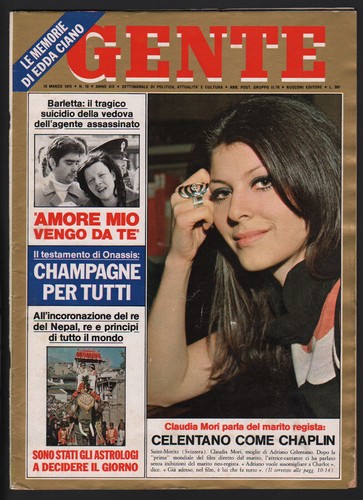 Gente 1975 claudia - gente, mori