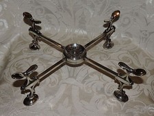 18tC. Vecchio piatto portapiatti a croce Sheffield Sottopentola Old Sheffield