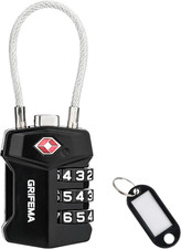Lucchetti TSA Con Combinazione a 3 Cifre, Cavo Acciaio Flessibile per Valigie, B