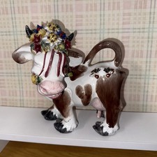 Rara statuina mucca - , smaltata