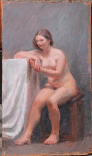 Dipinto Nudo Femminile Donna