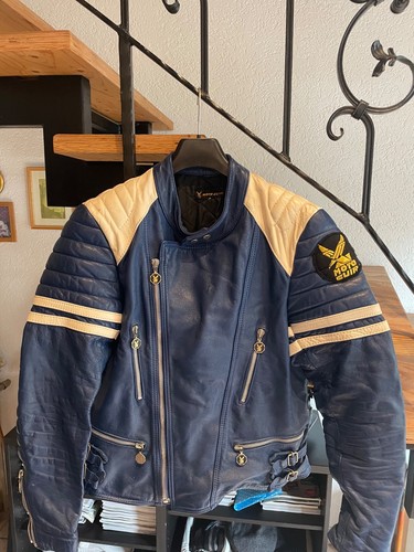 Giacca moto cuir - cuir,, vintage