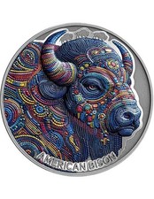 BISONTE AMERICANO modello 2 once moneta argento 2000 franchi Camerun 2025