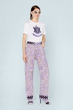 Koche x Emilio Pucci Lilac/white cotton x KOCHÉ EKP monogram print T-shirt NEW 