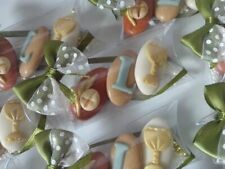 SCATOLINA 3 CONFETTI DECORATI COMUNIONE DECORAZIONI A SCELTA CALICE CALLA CALCIO