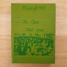 1971 WHITEFISH MONTANA HIGH SCHOOL MASTIFF YEARBOOK Football Basketball Cheer Et