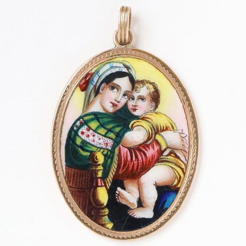Antico ciondolo madonna - ciondolo, della