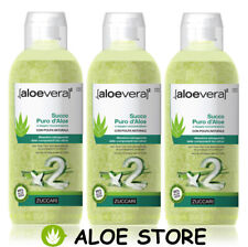 ZUCCARI [ALOE VERA]2 - SUCCO PURO D'ALOE con POLPA 3x1000ml + Sapone Naturale