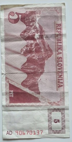 Banconota slovenia 5 - banconota,, slovenia,