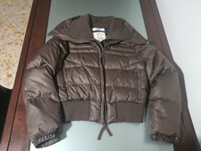 Piumino donna stile bomber, in vera piuma d'oca 