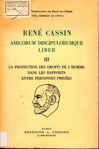 Rene cassin amicorum - rene,
