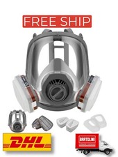 Maschera Antigas Antipolvere per Vernici Falegnameria Riutilizzabile con Filtro