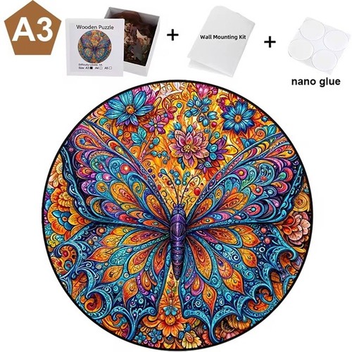 Farfalla puzzle legno a3 - in,