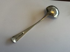 Antico mestolo salsa gravy inglese georgiano argento sterling lungo 17 cm o 7".
