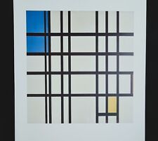 Piet Mondrian "Ritmo di linee nere, 1935" Grande poster vintage del 1986