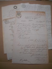 LOMBARDO VENETO CARTA BOLLATA LOTTO DI 4 DOCUMENTI UNO CON MARCA DA BOLLO