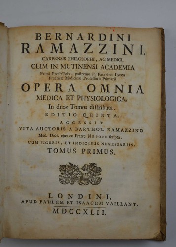 Ramazzini bernardo opera - bernardo.,