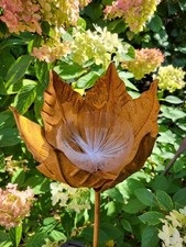 Spina solare da giardino in acciaio inox fiore Paloma fiore in acciaio inox f...