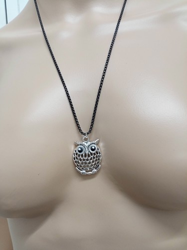 Collana acciaio smalto nero