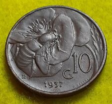 10 CENTESIMI CENT 1937 APE RAME SPL VITTORIO EMANUELE III° REGNO