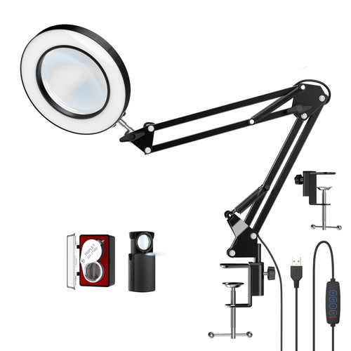 Lampada scrivania con lente - scrivania,