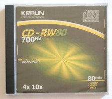 Cd Kraun Cd-Rw Rewritable 80 Min. 700 Mb. 10x Speed Vergine Sigillato Sealed