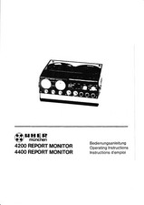 Manuale di istruzioni Operating Instructions per Uher 4200, 4400 Report Monitor 