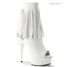 Sexy BOOTS White Zip Ankle