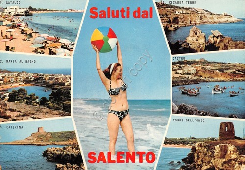 Cartolina salento vedute varie - salento,