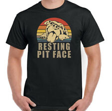 T-SHIRT PIT BULL, cane, cucciolo, viso a riposo, pitbull, uomo divertente maglietta unisex