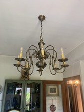 lampadario Classico 8 Luci In Ottone