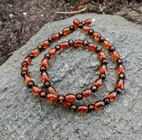 Collana ambra cognac - , gioielli