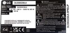 RICAMBI PER TV LG OLED65CS6LA