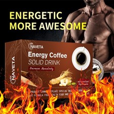 Energy Coffee Caffè Istantaneo Maca Ginseng Boost Focus Resistenza per Uomo 10 Bustine