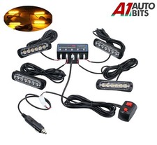 LED Ambra Strobo Lampeggiante Luce Recupero Camion Specifico Kit Scatola 12V