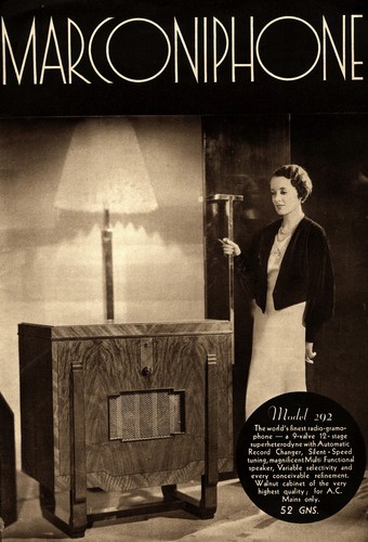 Marconiphone 1929 radio - marconiphone,