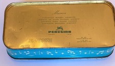 Scatola in latta Perugina tema Musica Caramelle ripiene vintage