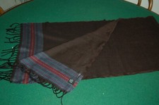 Morris, Sciarpa uomo, Marrone fascia bordo, 40 x 160 cm, Pura lana, Come nuova