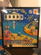 SPIDER HURDY GURDY display quadro vetro flipper raro vintage epoca