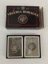 2x Mazzo carte da gioco Brandy Vecchia Romagna Poker Pubblicitarie Dal Negro 