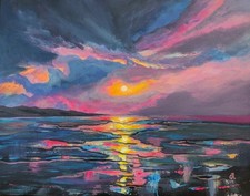 Ocean Sunset Art. Quadro