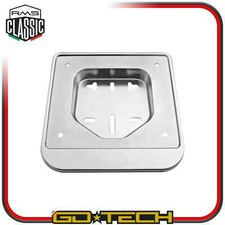 PORTA TARGA CROMATO VESPA 50 SPECIAL SCOOTER CICLOMOTORE CIAO UNIVERSALE 150x155
