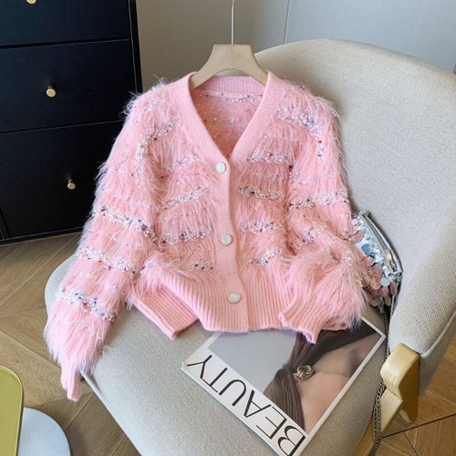 Maglione donna pelliccia
