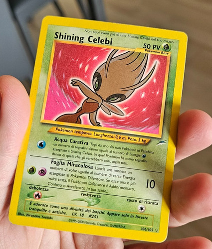 Carta pokemon shining - carta, celebi