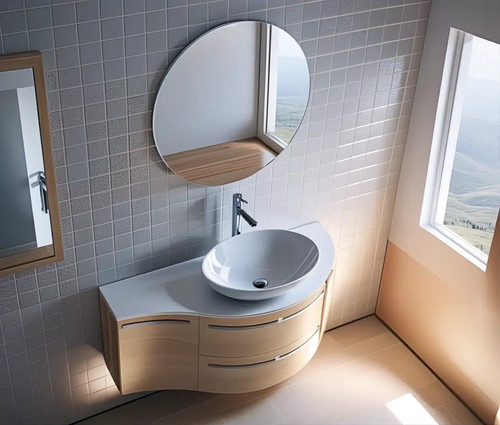 Mobile bagno curvo 125 cm - bagno,