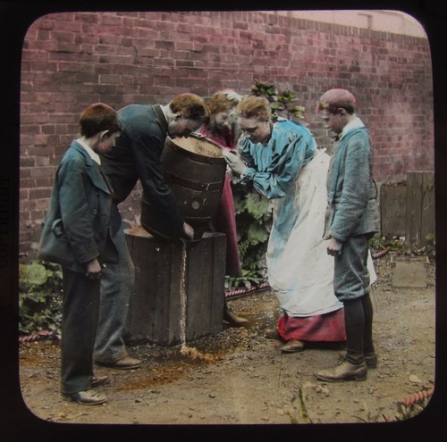 Glass magic lantern slide - glass,