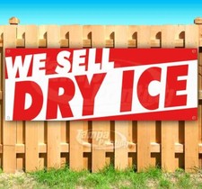 VENDIAMO GHIACCIO SECCO Pubblicità Vinile Bandiera Bandiera Insegna Molte Misure