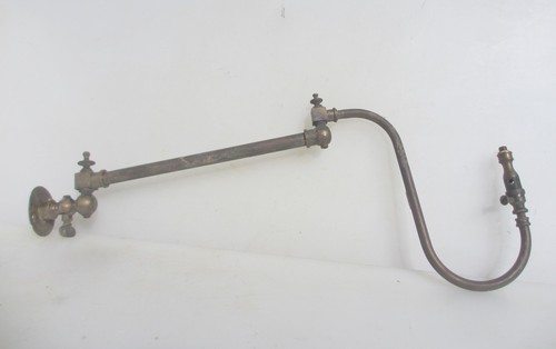 Large victorian brass gas - victorian,