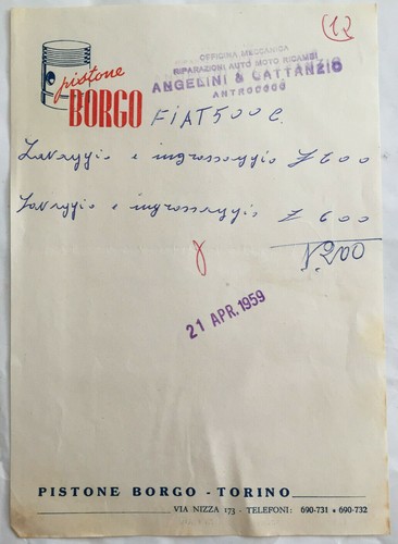 Antica ricevuta fiscale - ricevuta,